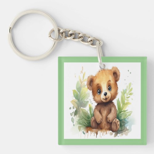 Adorable Bear Cub Keychain
