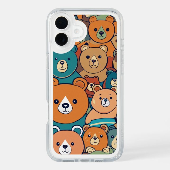 Adorable Bear Pattern Phone Case Design  (Front)