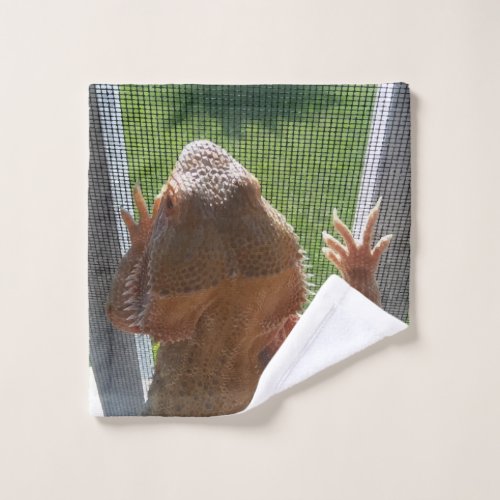 Adorable Bearded Dragon Photo Print Bath Towel Set