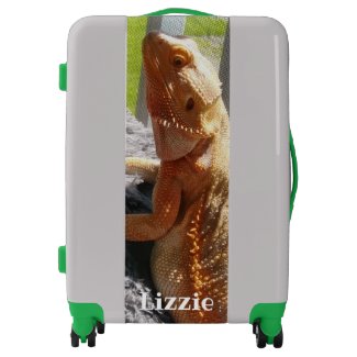 Adorable Bearded Dragon Photo Print Personalized Luggage