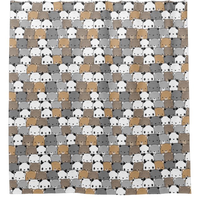 Adorable Bears Shower Curtain (Front)