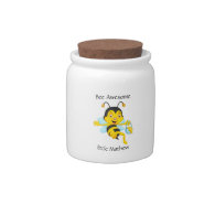 Adorable Bee Boy Cartoon Candy Jar