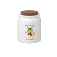 Adorable Bee Girl Cartoon Candy Jar