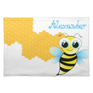 Adorable Bee & Honey Hives For Kids Cloth Placemat