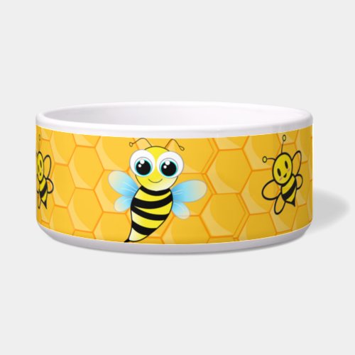 Adorable Bee  Honey Hives Pets Bowl