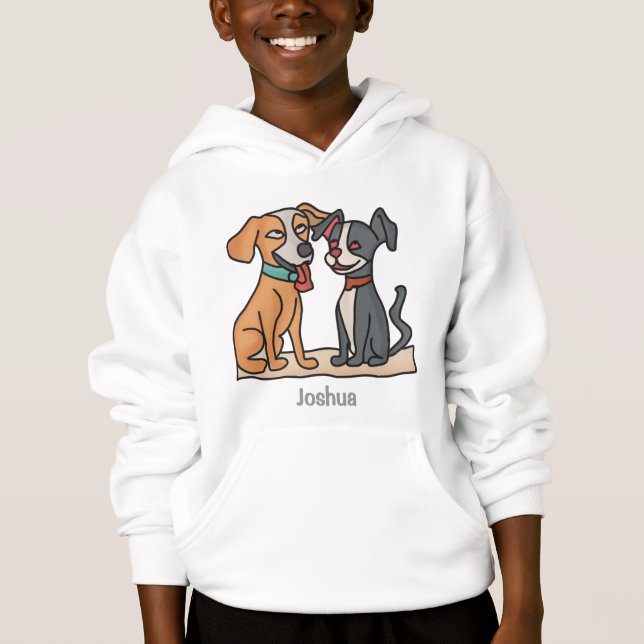 Adorable Best Friends: Cute and Sweet Dog Moments  Hoodie (Front)