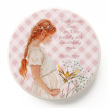 Adorable Bible Expectant Mother Plaid Gold Dove