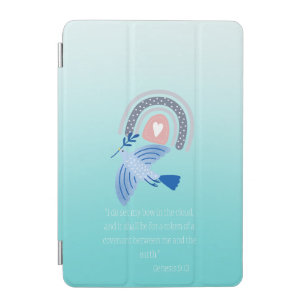 Adorable Bible Turquoise Folkart Dove Boho Rainbow iPad Mini Cover