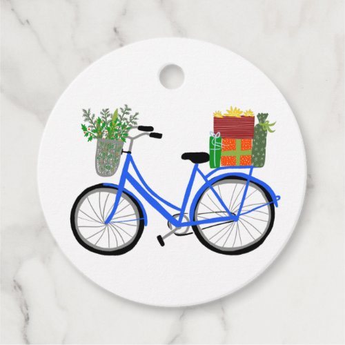 Adorable Bicycle Holiday Christmas Cute Chic Gift Favor Tags