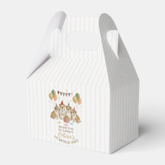 Adorable Birthday Bulldogs With Cake Party Favor Boxes