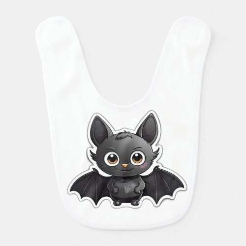 Adorable Black and White Baby Bat Bibs