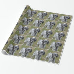 Adorable Black and White English Setter Wrapping Paper