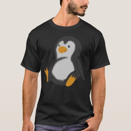 Adorable black and white penguin   T_Shirt
