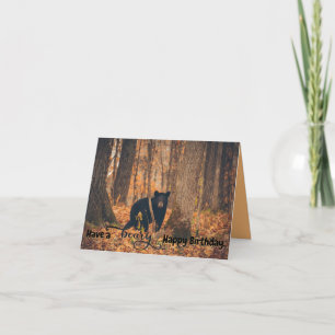 Adorable Black Bear Photo Card