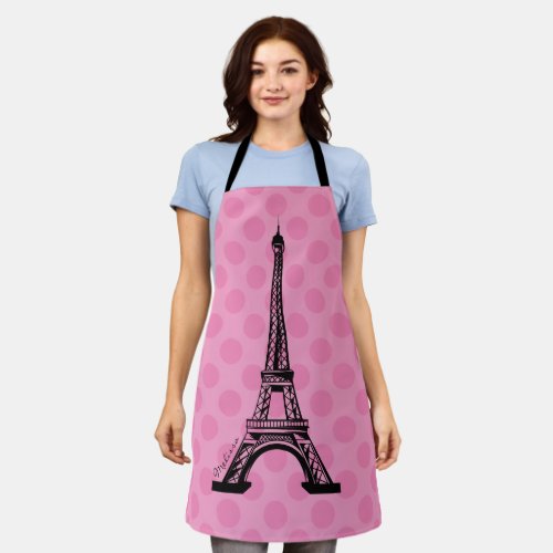Adorable Black Eiffel Tower Apron