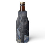 Adorable Black Lab Puppy Dog Bottle Cooler