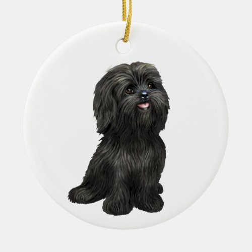 Adorable Black Shih Tzu _ Just the Dog Ornament