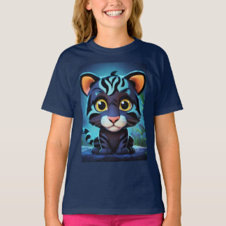 "Adorable Black Tiger Bliss Tee" T-Shirt