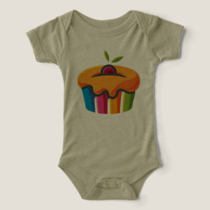 Adorable Blue and Pink Cake Bella+Canvas Infant T-shirt