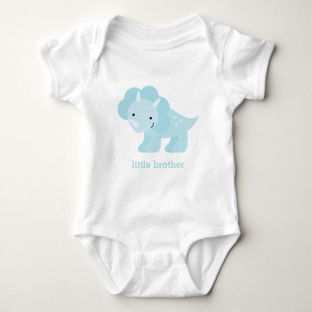 Adorable Blue Baby Dinosaur Bodysuit (Front)