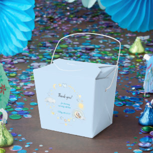 Adorable Blue Dreamy Baby Boy Shower Favor Boxes