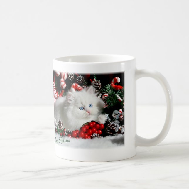Adorable Blue Eyed White Persian Coffe Mug (Right)