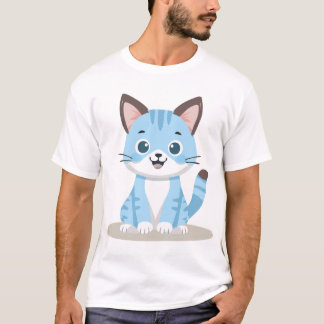 Adorable Blue Striped Kitten T-Shirt