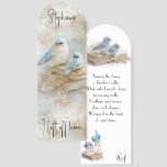 Adorable Bluebirds and Books Illustration Bookmarks<br><div class="desc">Beautiful sketch art of my favorite little birds,  bluebirds,  customized saying on one side,  sweet poem on the other</div>