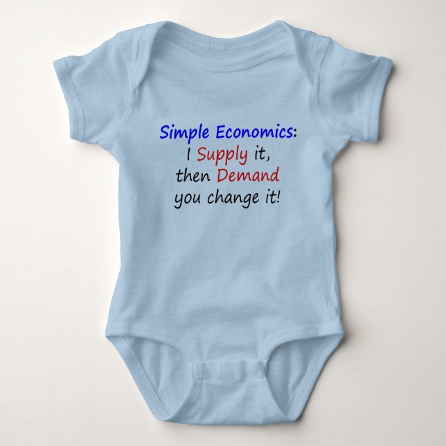 Adorable bodyshirt for the budding economist. baby bodysuit (Front)