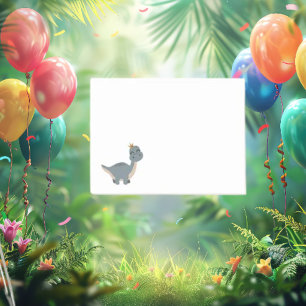 Adorable Boho Grey Dinosaur   Post-it Notes