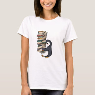 Adorable Bookworm Penguin T-Shirt
