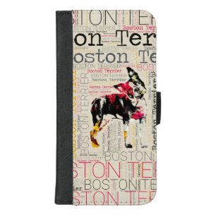Adorable Boston Terrier iPhone 8/7 Plus Wallet Case