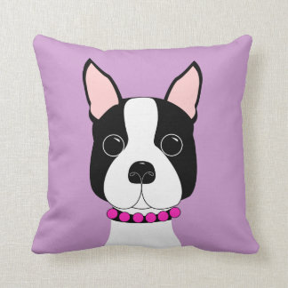 Adorable Boston Terrier Throw Pillow