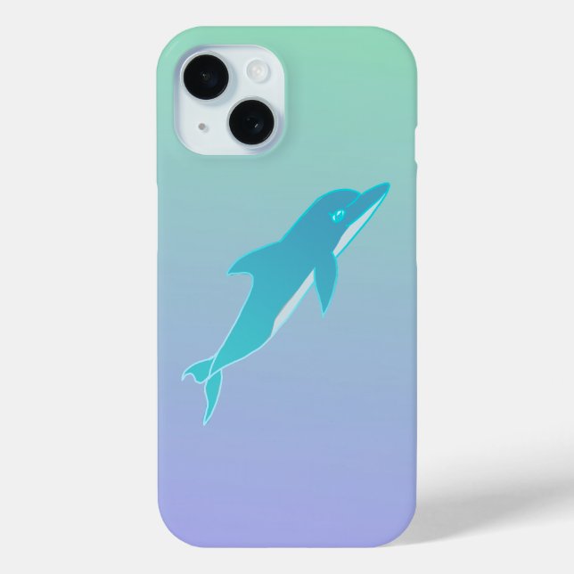 Adorable Bottlenose dolphin iPhone / iPad case (Back)