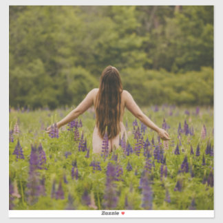 adorable boudoir with greens portrait Sticker