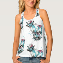 Adorable Bovine and her calf on sleeveless tee