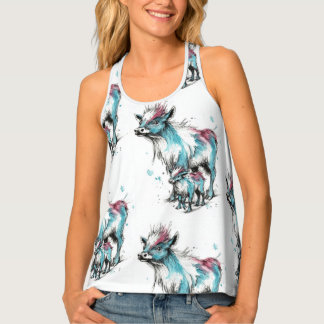 Adorable Bovine and her calf on sleeveless tee
