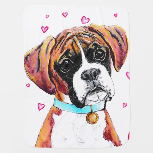 Adorable Boxer Baby Blanket