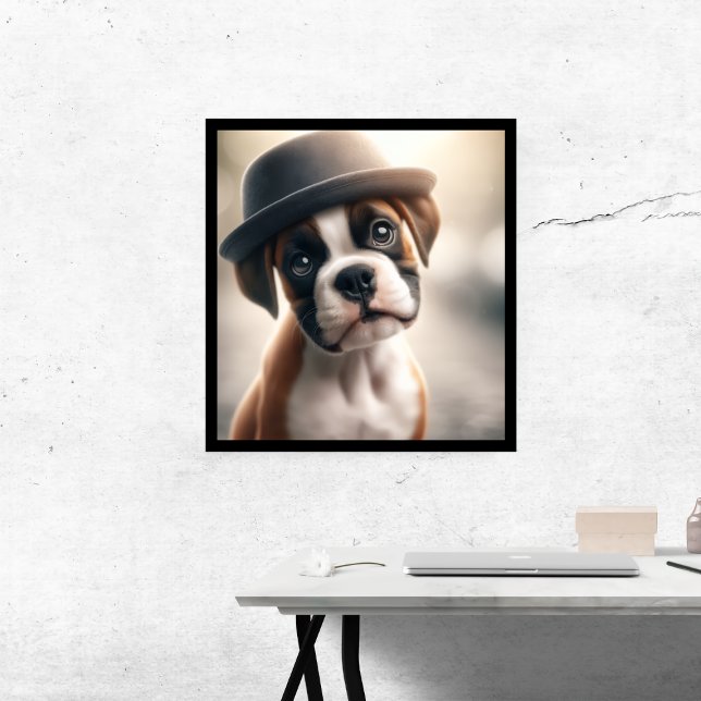 Adorable Boxer Dog Canvas Print (Creator Uploaded)