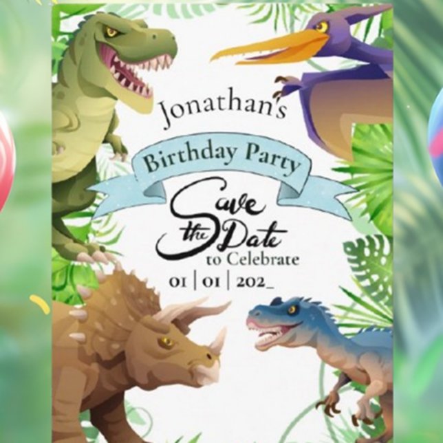 Adorable Boy Dinosaur Birthday Invite (Creator Uploaded)