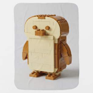 Adorable Brick-Built Owl Figure Baby Blanket