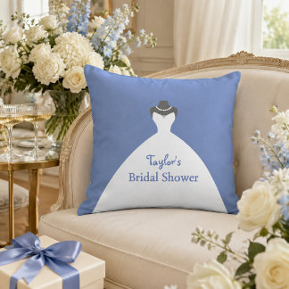 Adorable Bridal Shower Personalized Throw Pillow