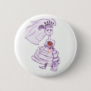 Adorable Bride Pinback Button