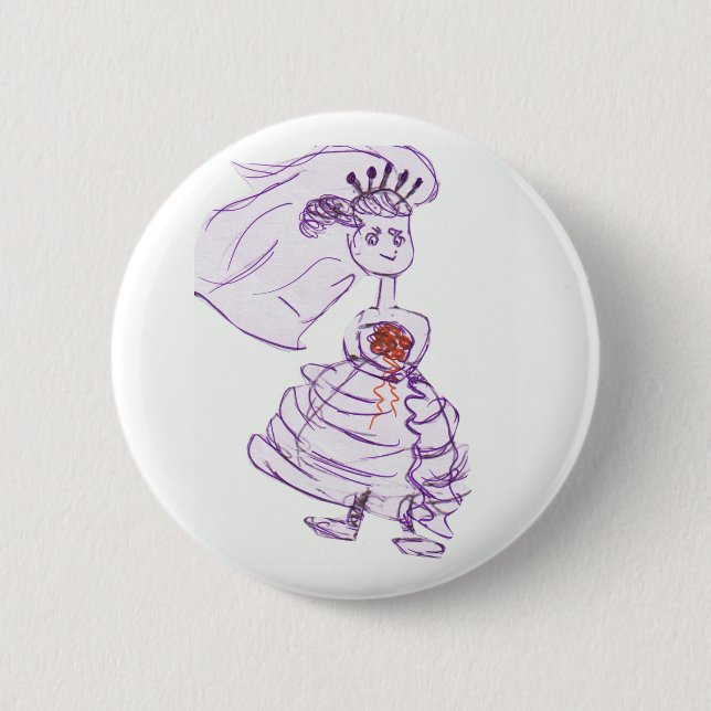 Adorable Bride Pinback Button (Front)