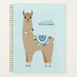 Adorable Brown Alpaca Personalized Planner<br><div class="desc">Cute alpaca personalized design.</div>