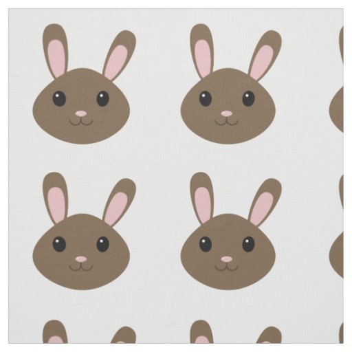 Adorable Brown Bunny Fabric