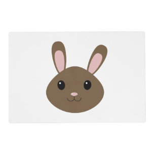 Adorable Brown Bunny Placemat