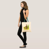 Adorable Brown Bunny Rabbit Green Grass Tote Bag (Front (Model))