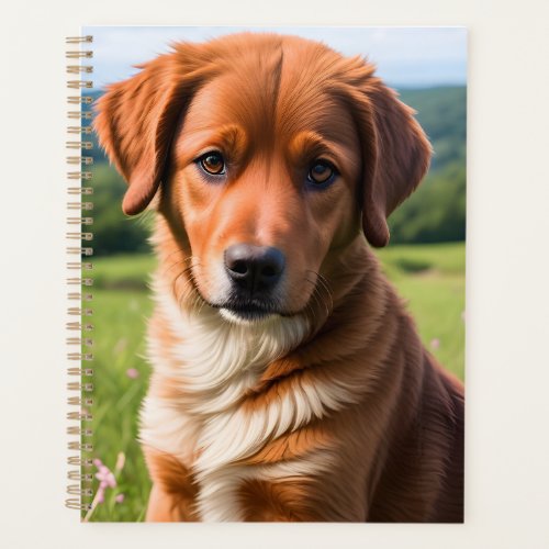 Adorable Brown Dog in the Mountains Planner