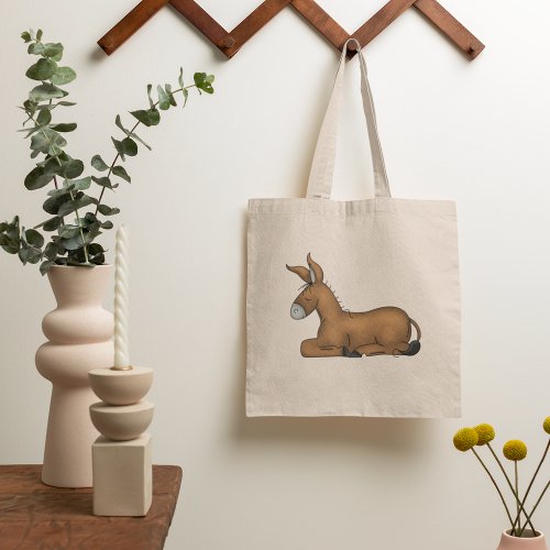 Adorable Brown Donkey Tote Bag